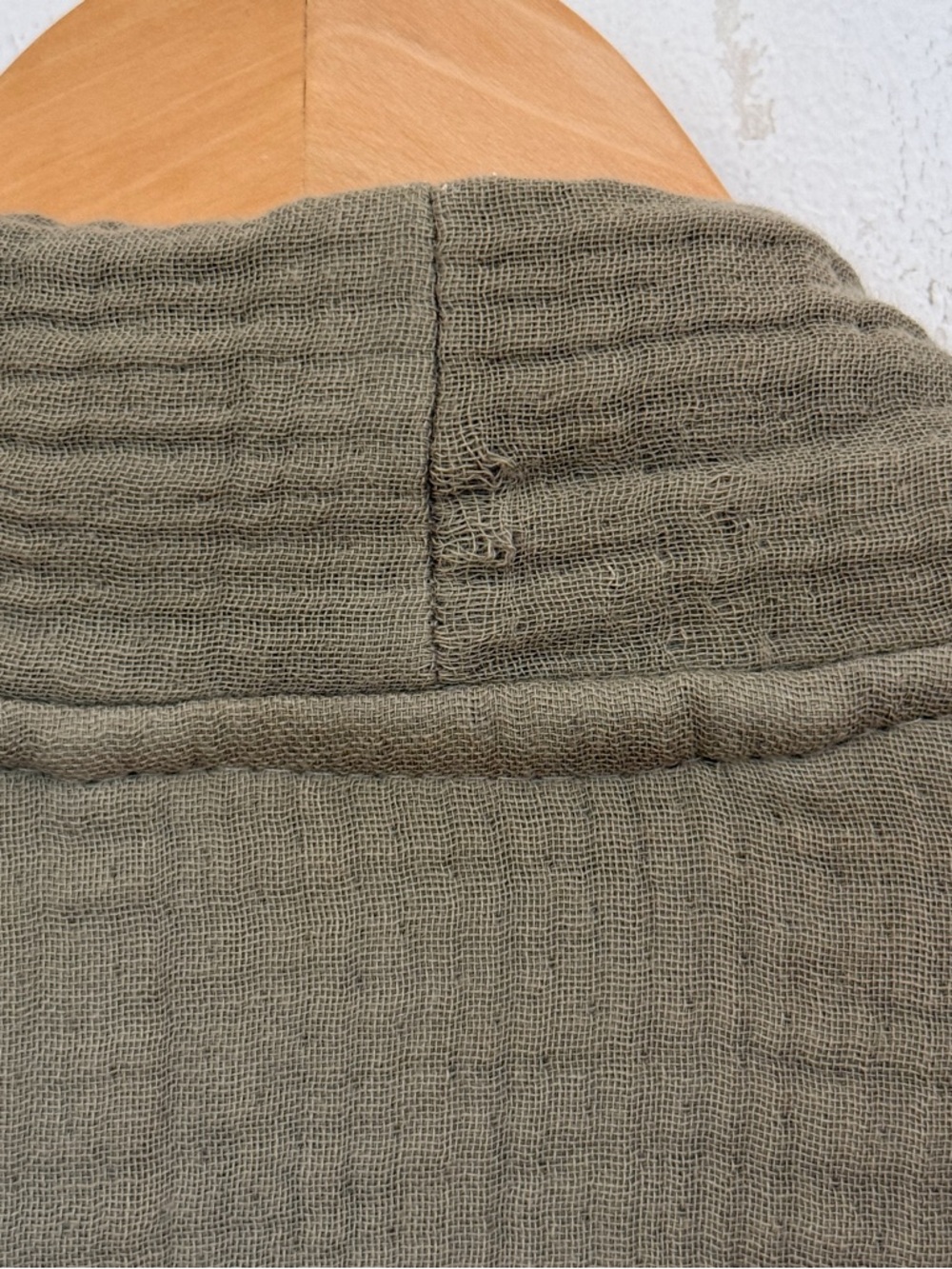 Parachute Home Cotton Robe in Olive Green XS - Picture 4 of 6